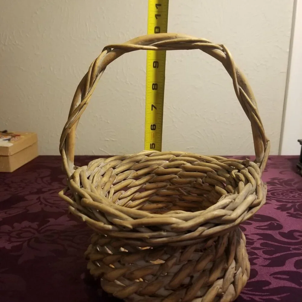 Bird's Nest Woven Basket Décor Costume Prop Boho Rustic